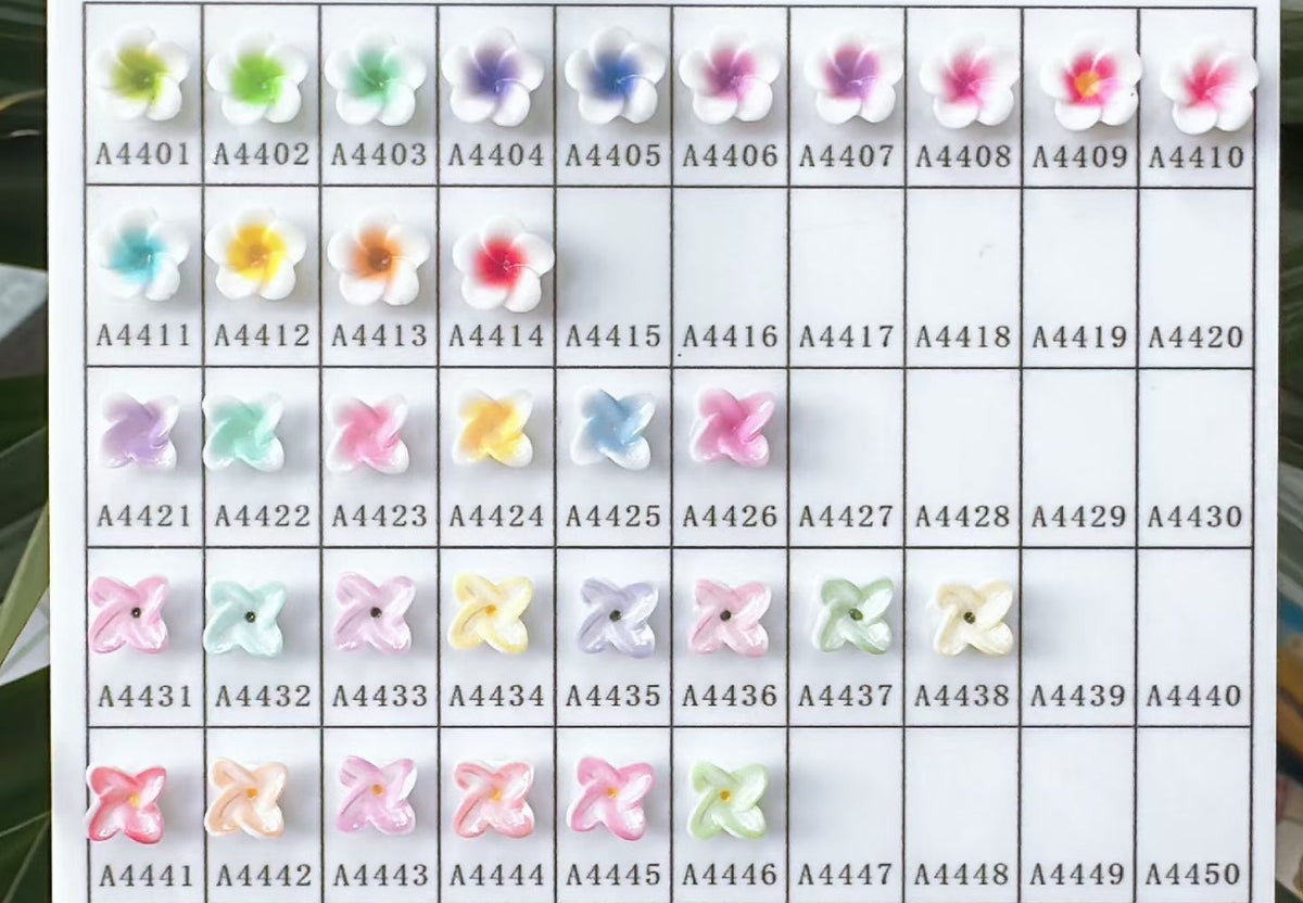 Flower nail charms